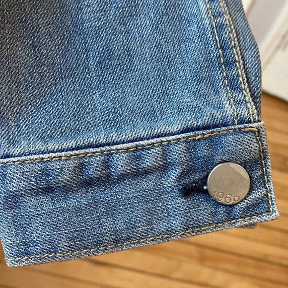 GAP Distressed Denim Jacket, Size XS - Picture 9 of 17